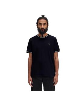 Camiseta Fred Perry Negra Hombre