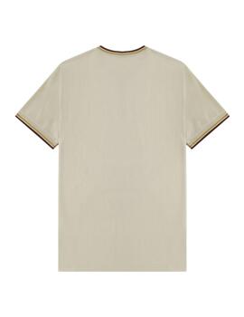 Camiseta Fred Perry Beige Hombre