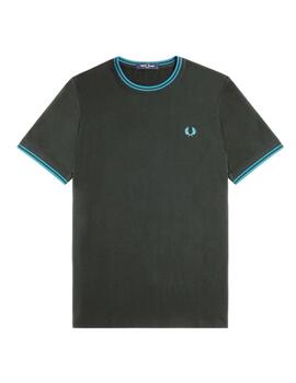 Camiseta Fred Perry Verde Hombre