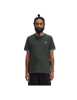 Camiseta Fred Perry Verde Hombre