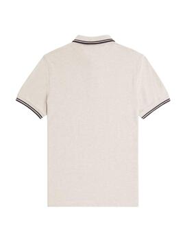 Polo Fred Perry Blanco Hombre