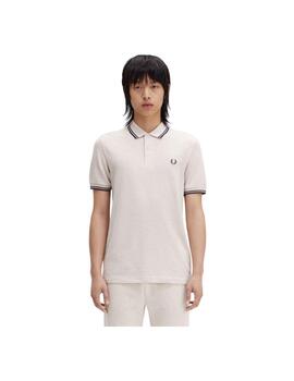 Polo Fred Perry Blanco Hombre