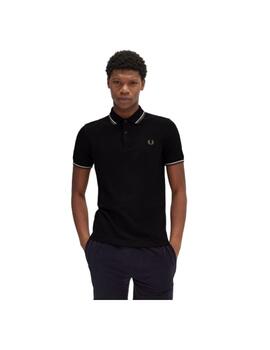 Polo Fred Perry Negro Hombre