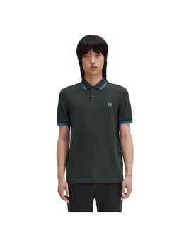 Polo Fred Perry Verde Hombre