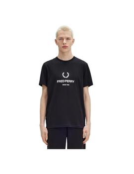 Camiseta Fred Perry Graphic Negra Hombre