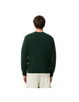 Jersey Lacoste Motivo Cocodrilo Verde Hombre