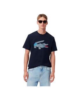 Camiseta Lacoste Gráfica Marino Hombre