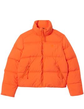 Cazadora Acolchada Lacoste Naranja Mujer