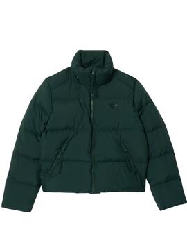 Cazadora Acolchada Lacoste Verde Mujer