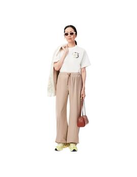 Pantalón Lacoste Franela Beige Mujer