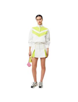 Falda Lacoste Interlock Blanca/Verde Mujer