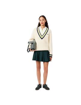 Falda Plisada Lacoste Verde Mujer