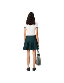 Falda Plisada Lacoste Verde Mujer