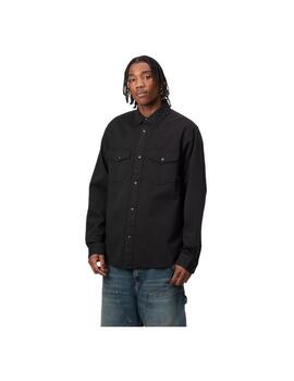 Camisa Carhartt L/S Santa Fe Negra Hombre