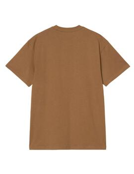 Camiseta Carhartt S/S Rivet Script Marrón Hombre