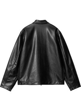 Chaqueta Cuero Detroit Negra Hombre