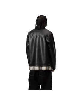 Chaqueta Cuero Detroit Negra Hombre