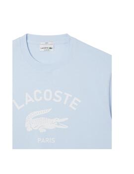 Camiseta Lacoste Classic Fit Signature Azul Unisex