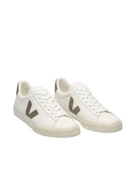 Zapatilla Veja Campo Blanco Caqui Unisex