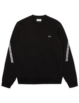 Sudadera Lacoste Crew Neck Fleece Negro Hombre