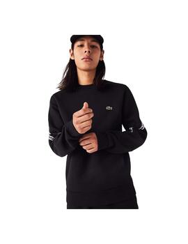 Sudadera Lacoste Crew Neck Fleece Negro Hombre