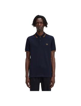 Polo Fred Perry Twin Tipped Marino Hombre