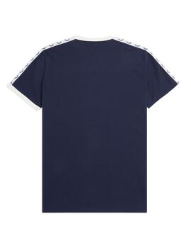 Camiseta Fred Perry Taped Ringer Marino Hombre