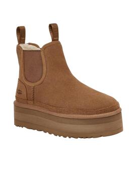 Bota Ugg Neumel Platform Chelsea Marrón Mujer