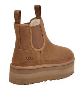 Bota Ugg Neumel Platform Chelsea Marrón Mujer