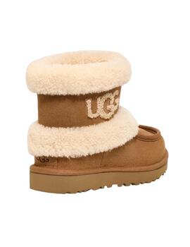 Bota Ugg Ultra Mini UGG Fluff Marrón Mujer