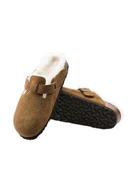 Zueco Birkenstock Boston VL Shearling Marrón Unise