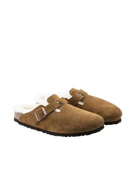 Zueco Birkenstock Boston VL Shearling Marrón Unise