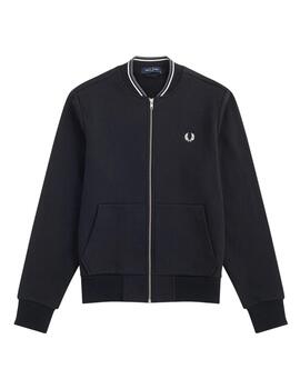 Sudadera Fred Perry Zip Through Negro Hombre