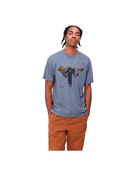 Camiseta Carhartt S/S Diagram Script Azul Hombre