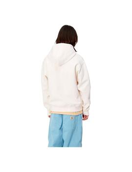 Chaqueta Carhartt Hooded American Script Beige Hombre