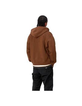 Chaqueta Carhartt Hooded American Script Marrón Hombre