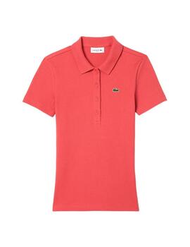 Polo Lacoste Slim Fit Coral Mujer