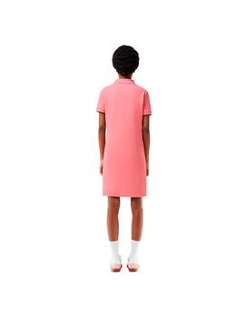 Vestido Lacoste En Punto Rosa Mujer 