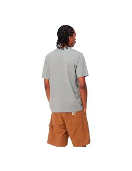 Camiseta Carhartt Wip S/S Script Gris Hombre