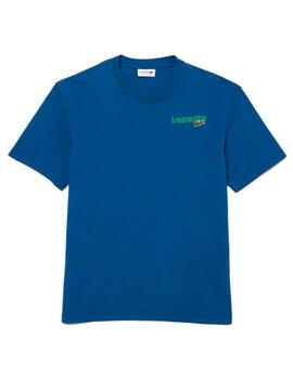 Camiseta Lacoste Estampado Azul Hombre