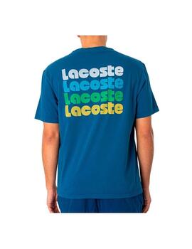 Camiseta Lacoste Estampado Azul Hombre