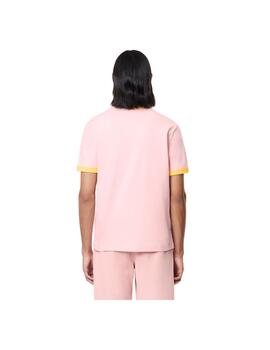 Camiseta Lacoste Estampado Rosa Hombre