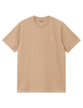 Camiseta Carhartt S/S Chase Beige Hombre 