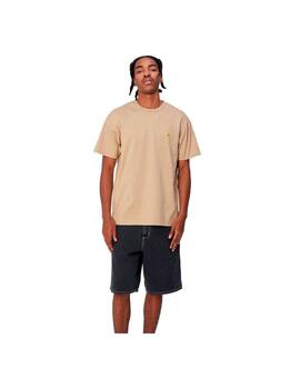 Camiseta Carhartt S/S Chase Beige Hombre 