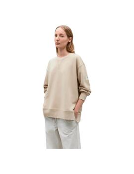 Sudadera Ecoalf Mossalf Beige Mujer