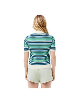 Polo Lacoste Jacquard Multicolor Mujer