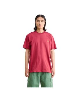 Camiseta Carhartt American Script Burdeos Hombre