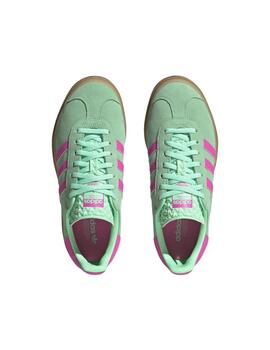 Zapatilla Adidas Gazelle Bold Verde/Rosa Mujer