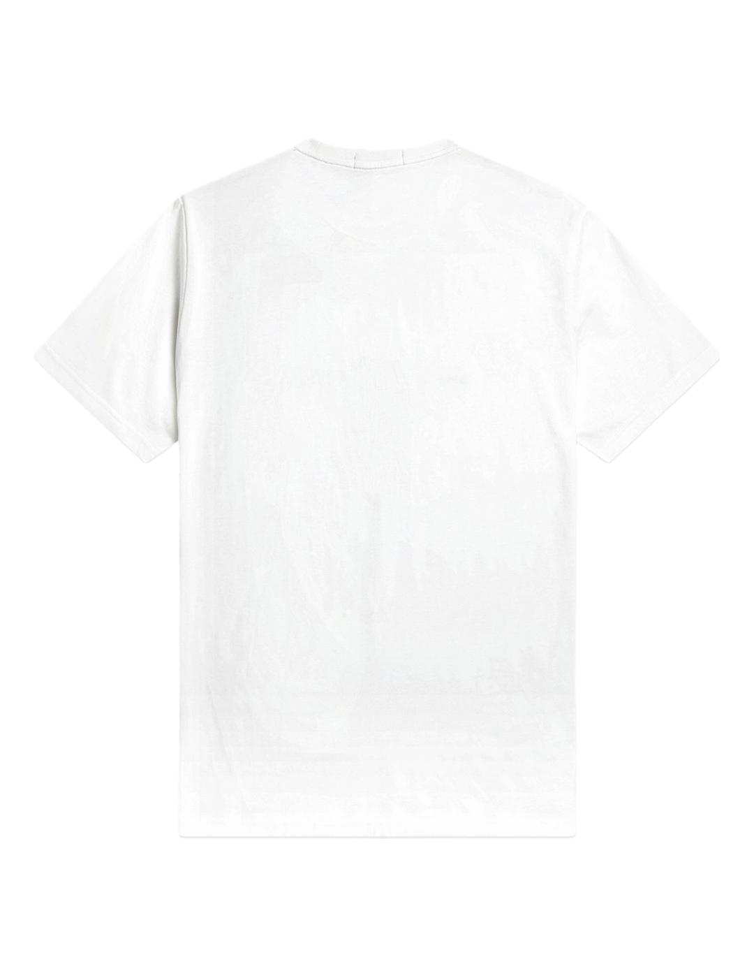 Camiseta Fred Perry Embroidered Blanco Hombre
