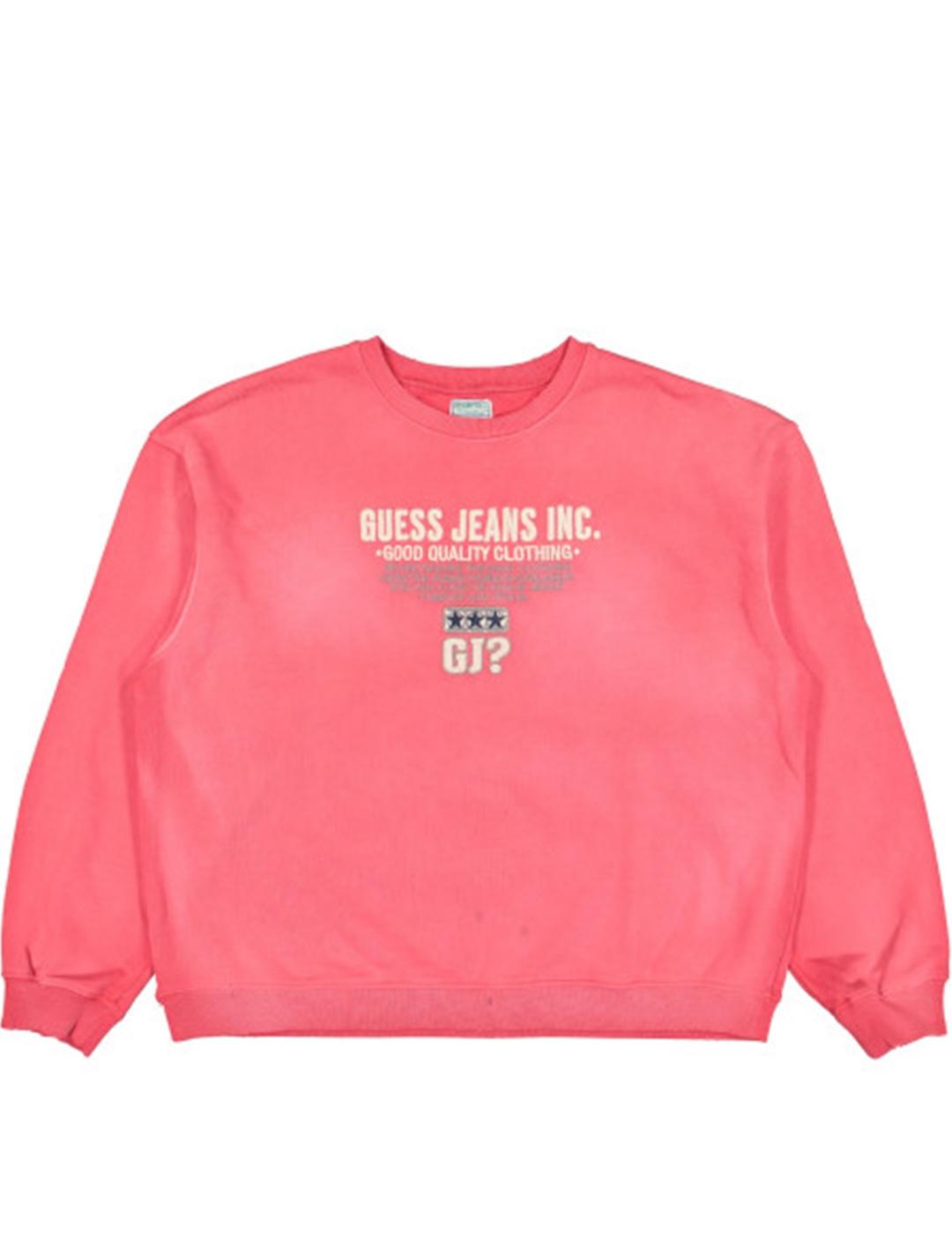 Sudadera Guess USA Crewneck Rojo Unisex